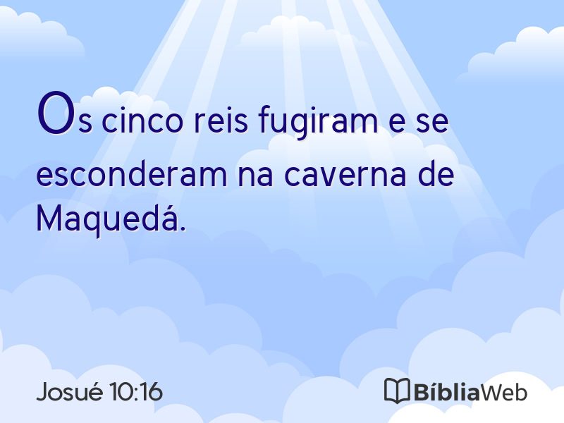 Josué 10:16 em imagem para compartilhar