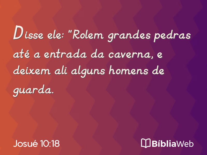 Josué 10:18 em imagem para compartilhar