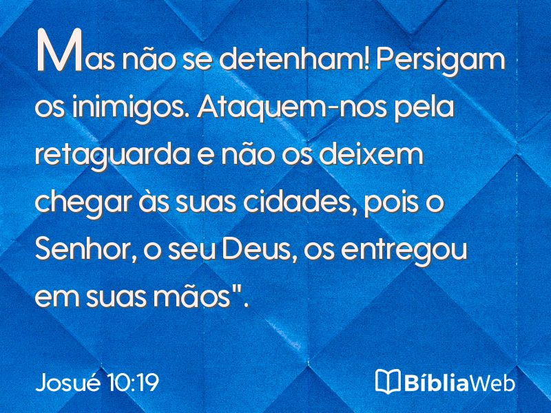 Josué 10:19 em imagem para compartilhar