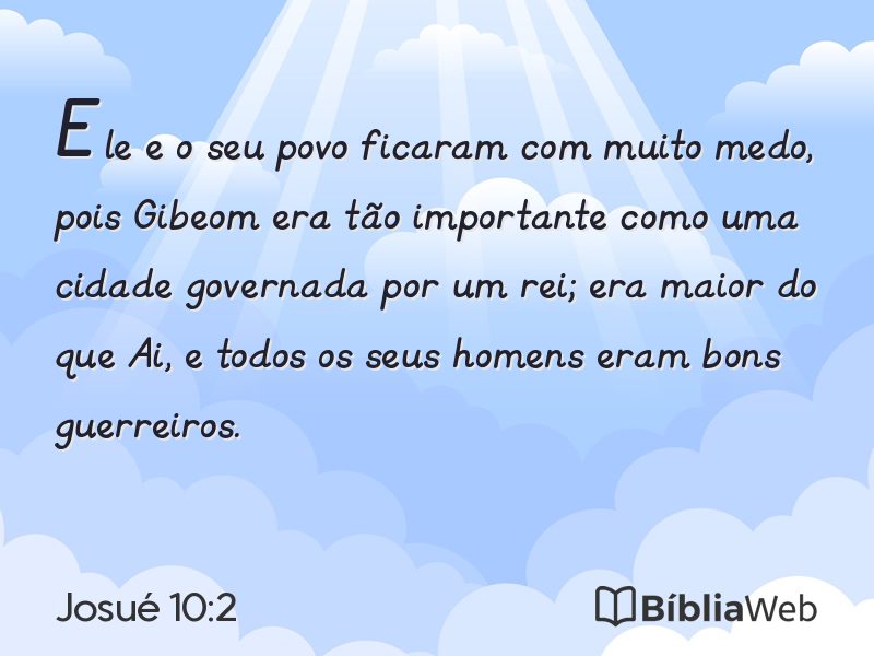 Josué 10:2 em imagem para compartilhar