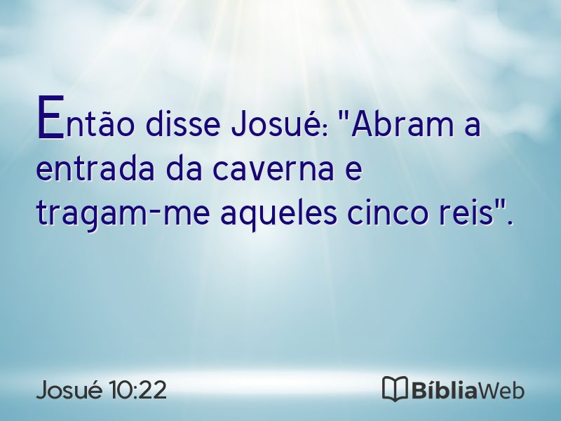 Josué 10:22 em imagem para compartilhar