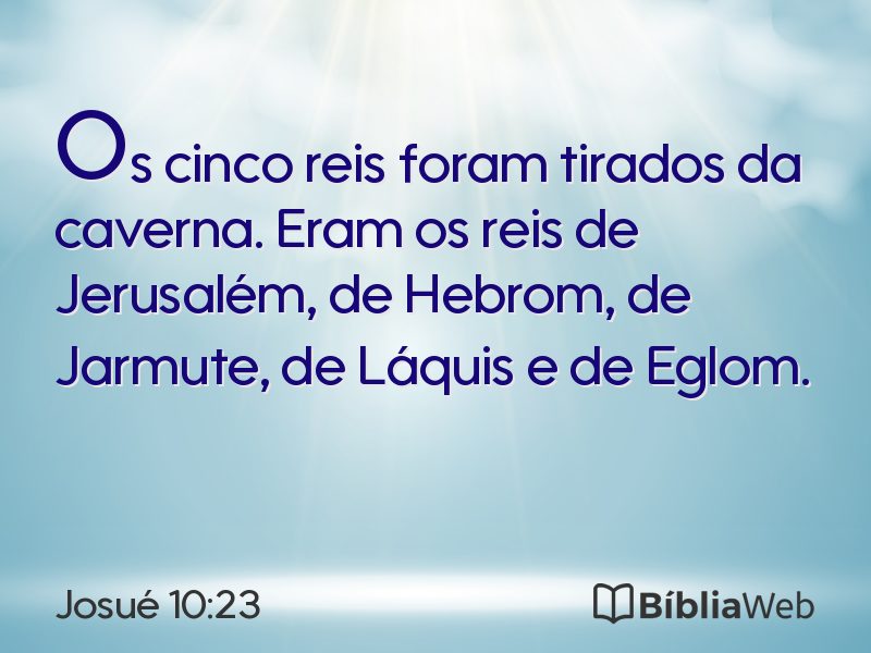 Josué 10:23 em imagem para compartilhar