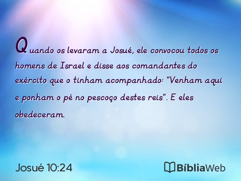 Josué 10:24 em imagem para compartilhar