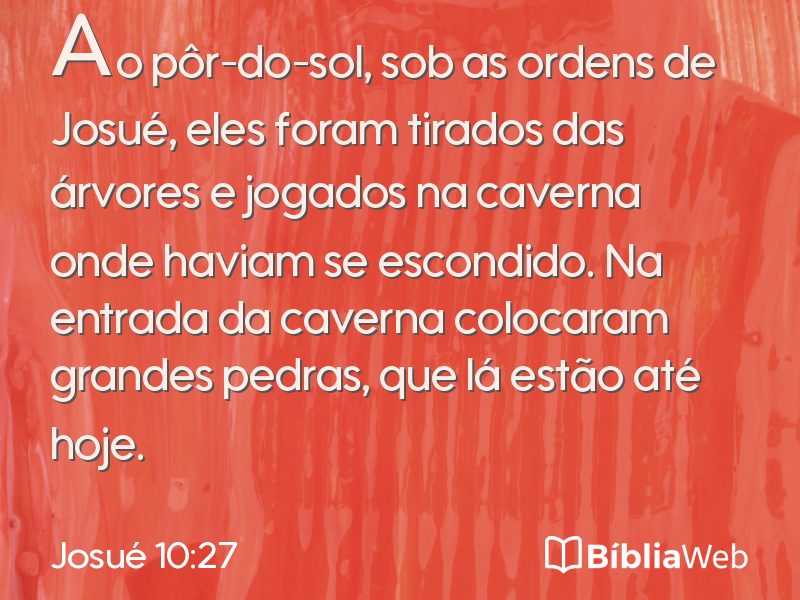 Josué 10:27 em imagem para compartilhar