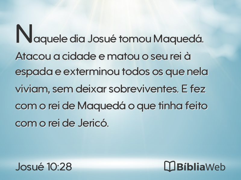 Josué 10:28 em imagem para compartilhar