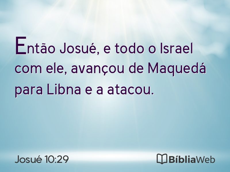 Josué 10:29 em imagem para compartilhar