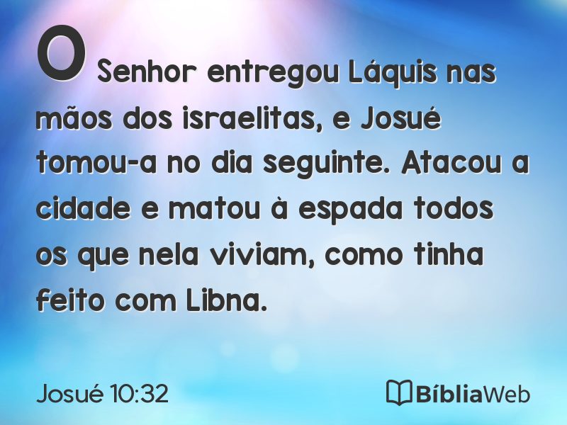 Josué 10:32 em imagem para compartilhar