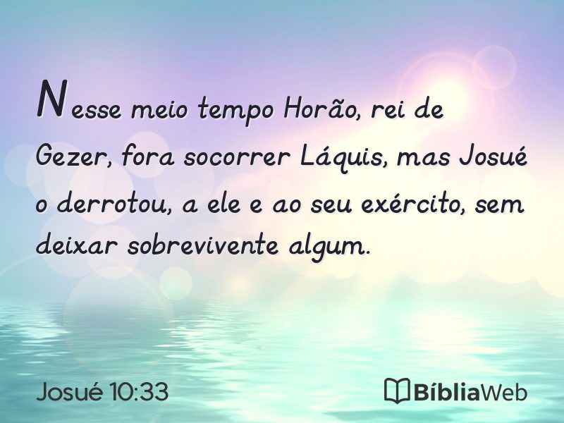 Josué 10:33 em imagem para compartilhar