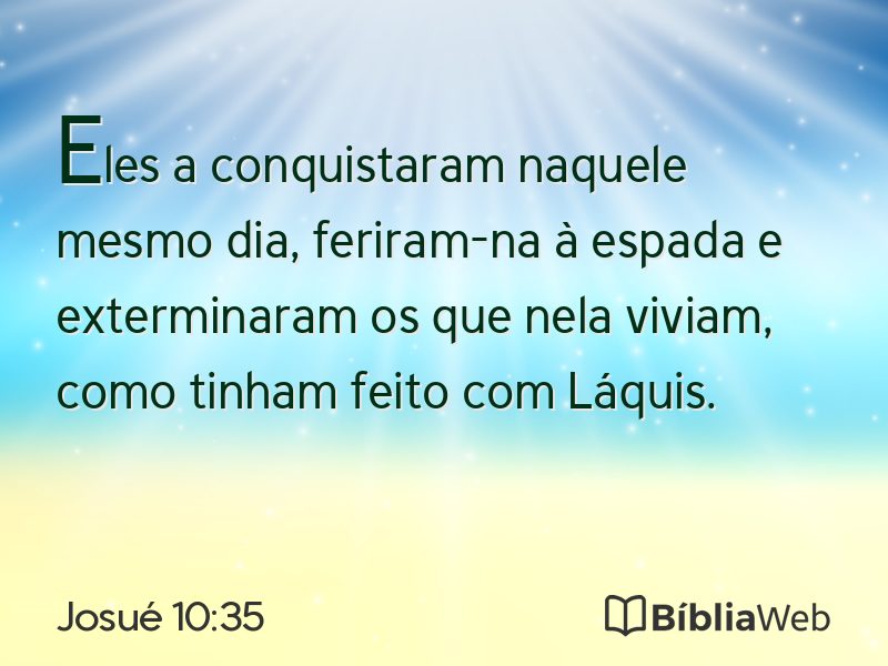 Josué 10:35 em imagem para compartilhar