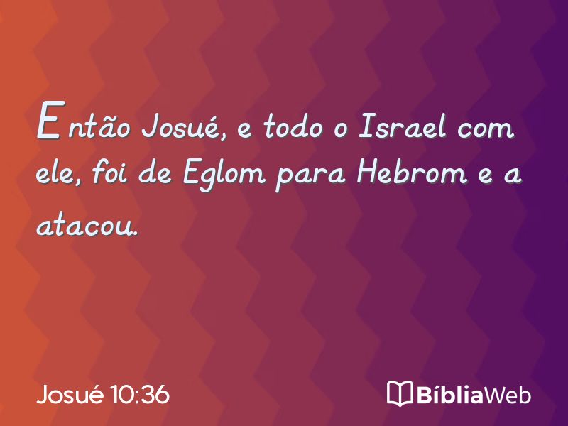 Josué 10:36 em imagem para compartilhar