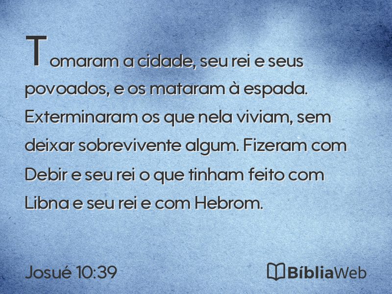 Josué 10:39 em imagem para compartilhar