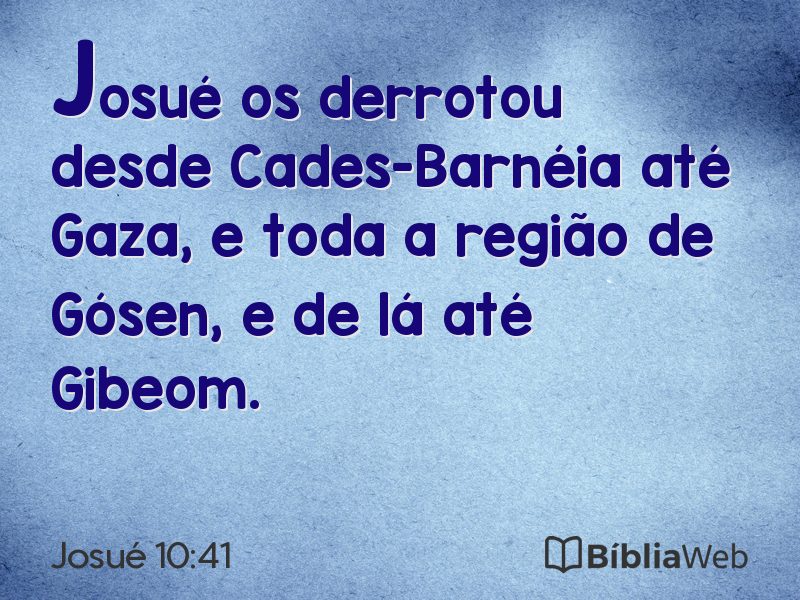 Josué 10:41 em imagem para compartilhar