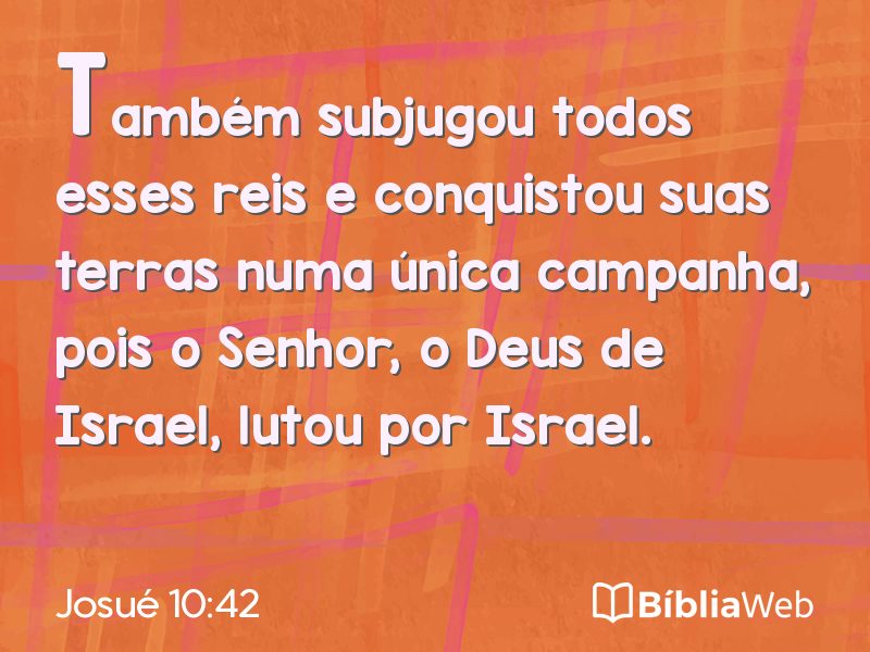 Josué 10:42 em imagem para compartilhar