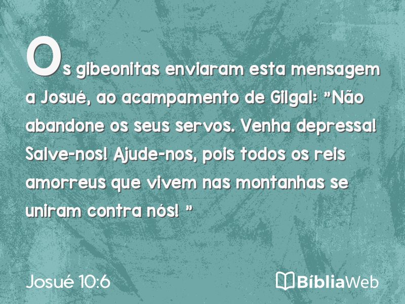 Josué 10:6 em imagem para compartilhar