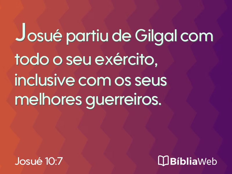 Josué 10:7 em imagem para compartilhar