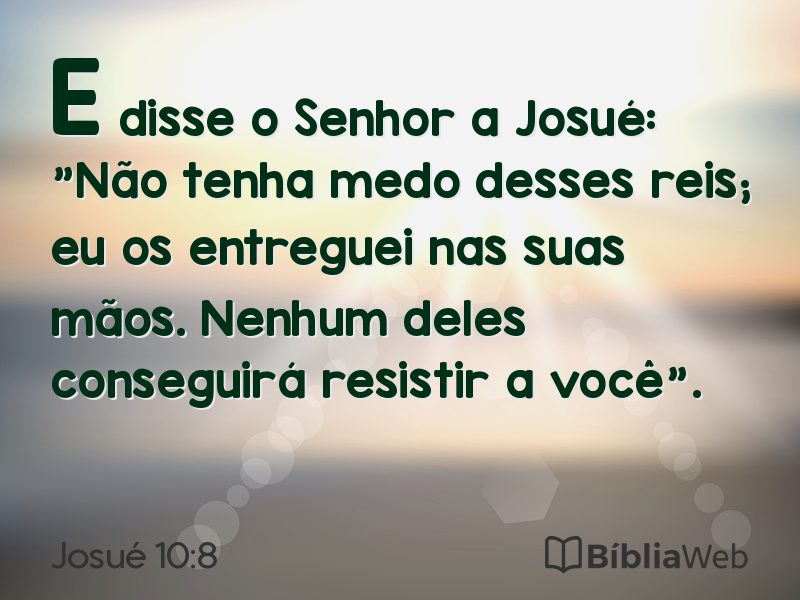 Josué 10:8 em imagem para compartilhar
