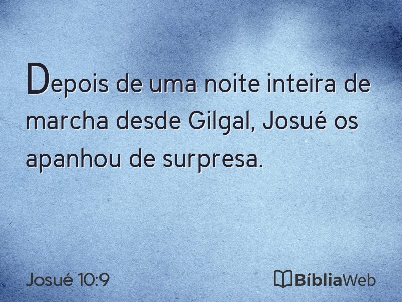 Josué 10:9 em imagem para compartilhar