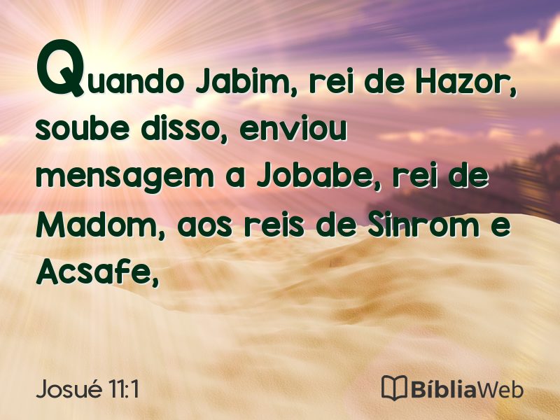 Josué 11:1 em imagem para compartilhar