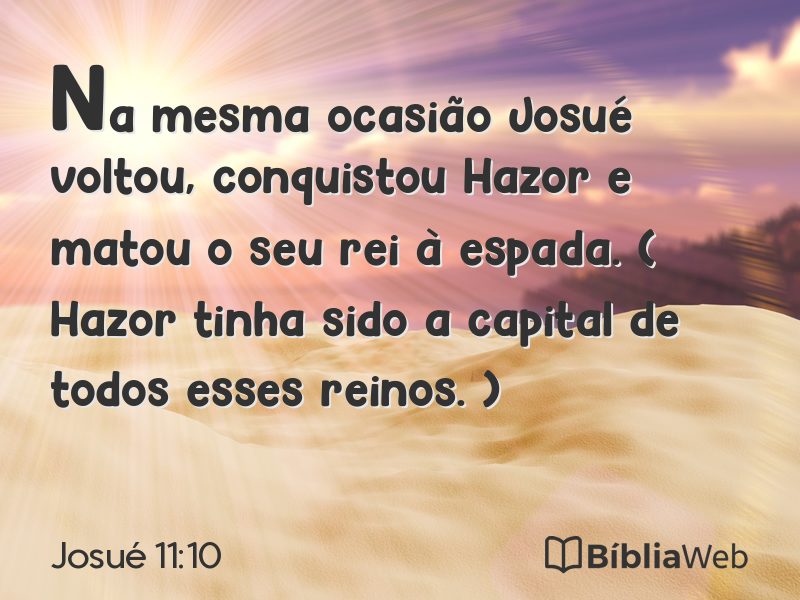 Josué 11:10 em imagem para compartilhar