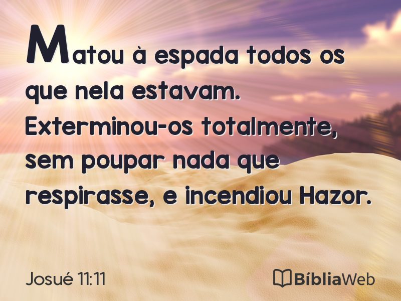 Josué 11:11 em imagem para compartilhar