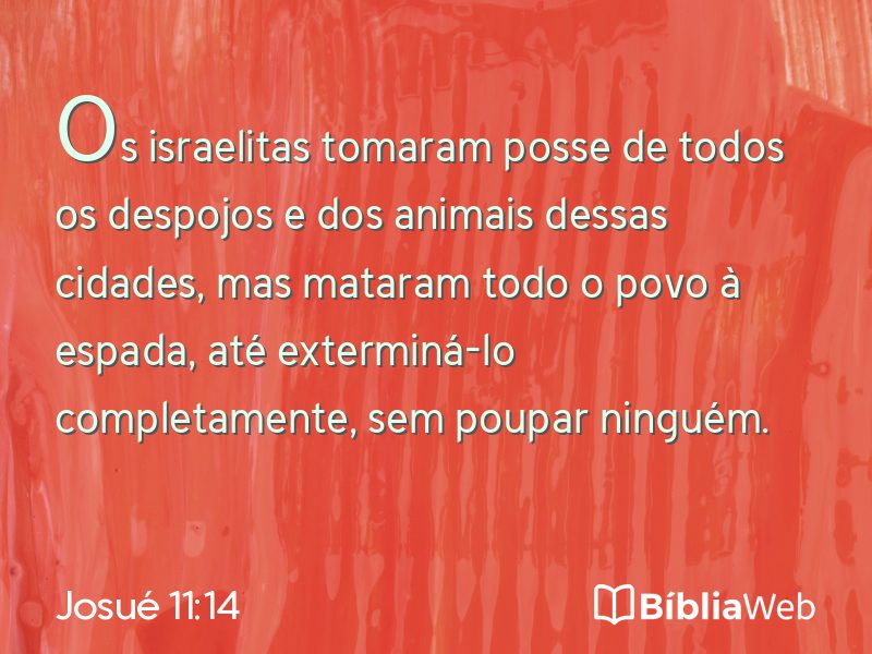 Josué 11:14 em imagem para compartilhar