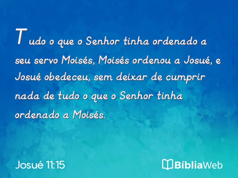 Josué 11:15 em imagem para compartilhar