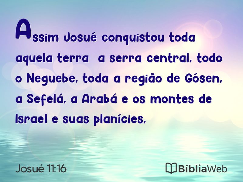 Josué 11:16 em imagem para compartilhar