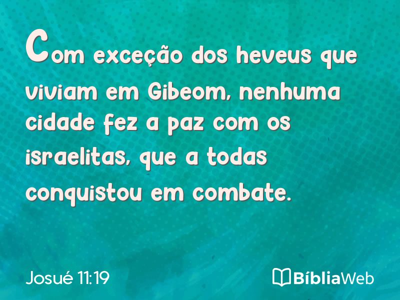 Josué 11:19 em imagem para compartilhar