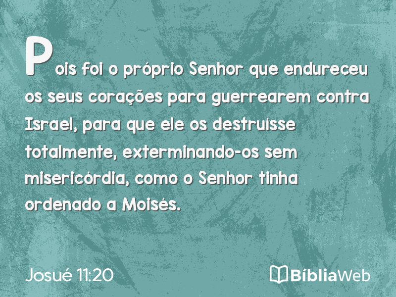 Josué 11:20 em imagem para compartilhar