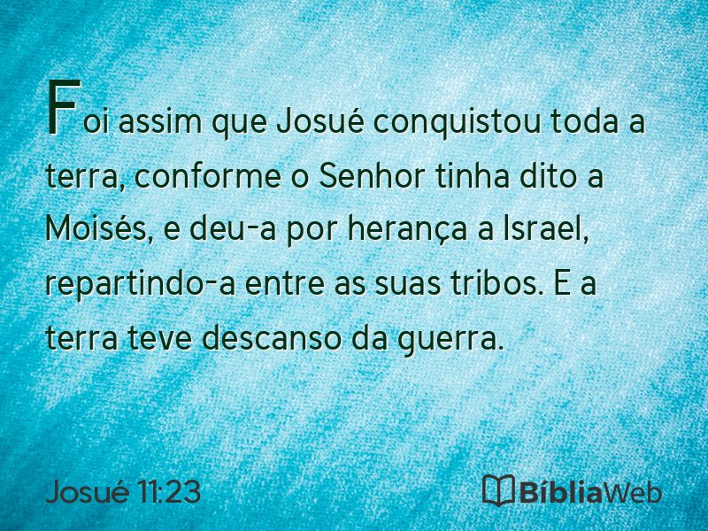 Josué 11:23 em imagem para compartilhar