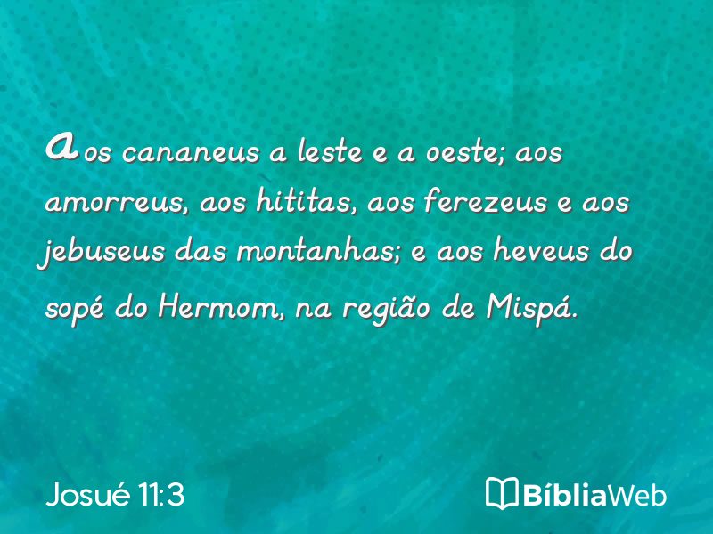 Josué 11:3 em imagem para compartilhar
