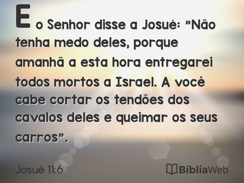 Josué 11:6 em imagem para compartilhar