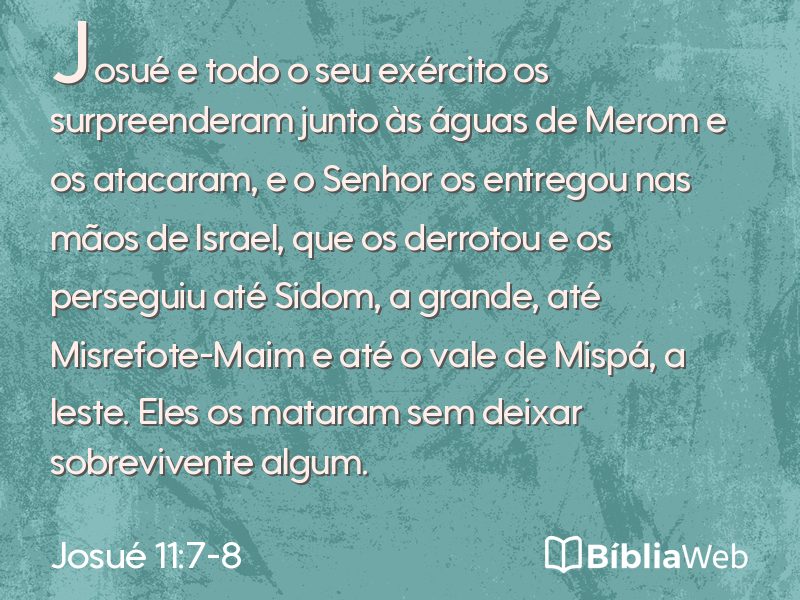 Josué 11:7-8 em imagem para compartilhar