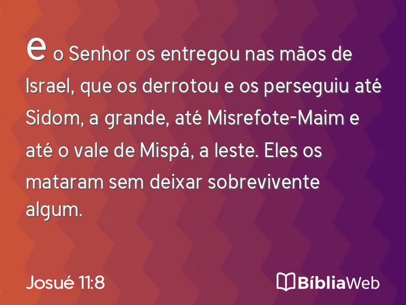 Josué 11:8 em imagem para compartilhar