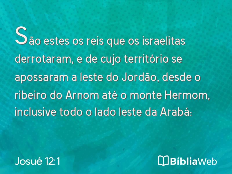Josué 12:1 em imagem para compartilhar