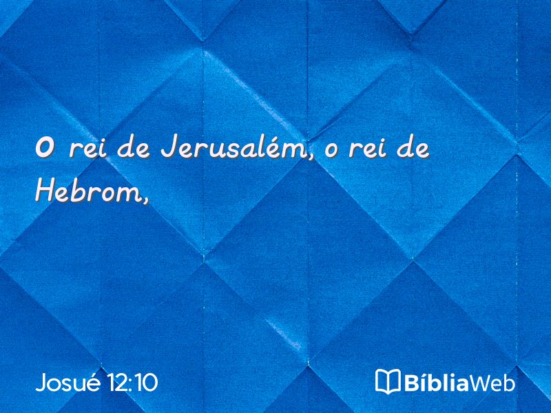 Josué 12:10 em imagem para compartilhar