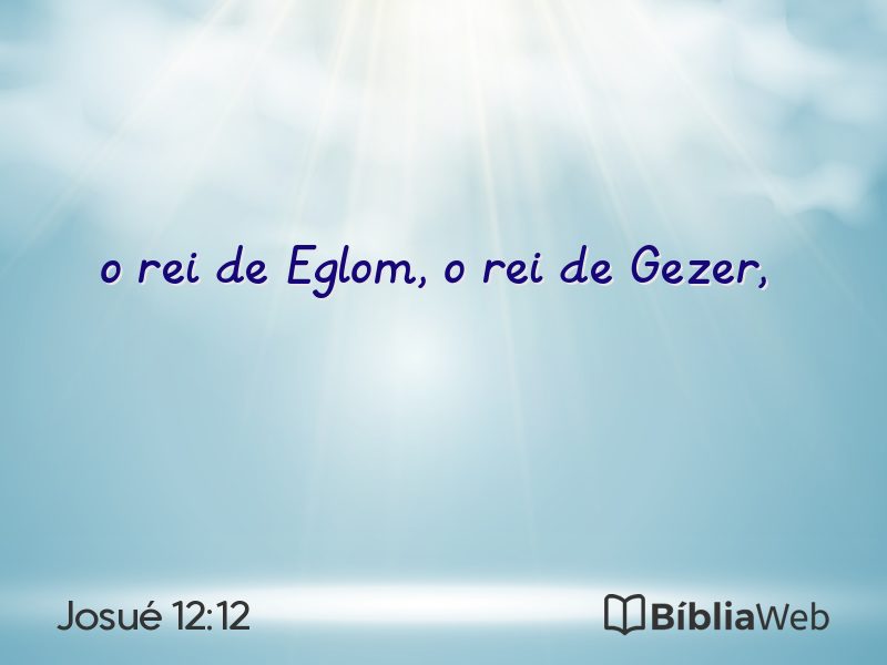 Josué 12:12 em imagem para compartilhar