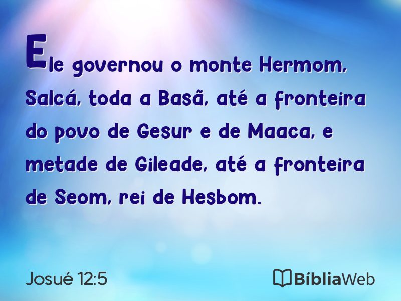 Josué 12:5 em imagem para compartilhar