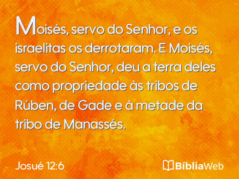Josué 12:6 em imagem para compartilhar