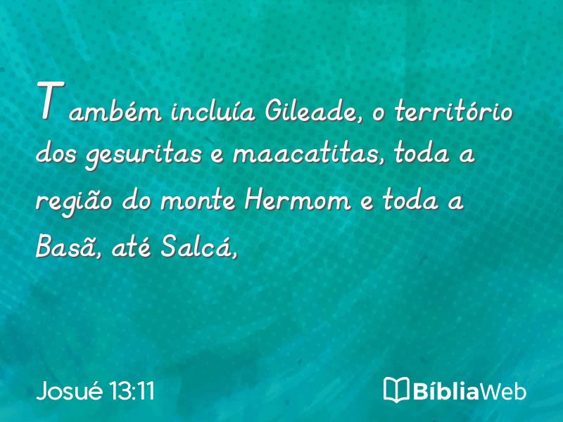 Josué 13:11 em imagem para compartilhar