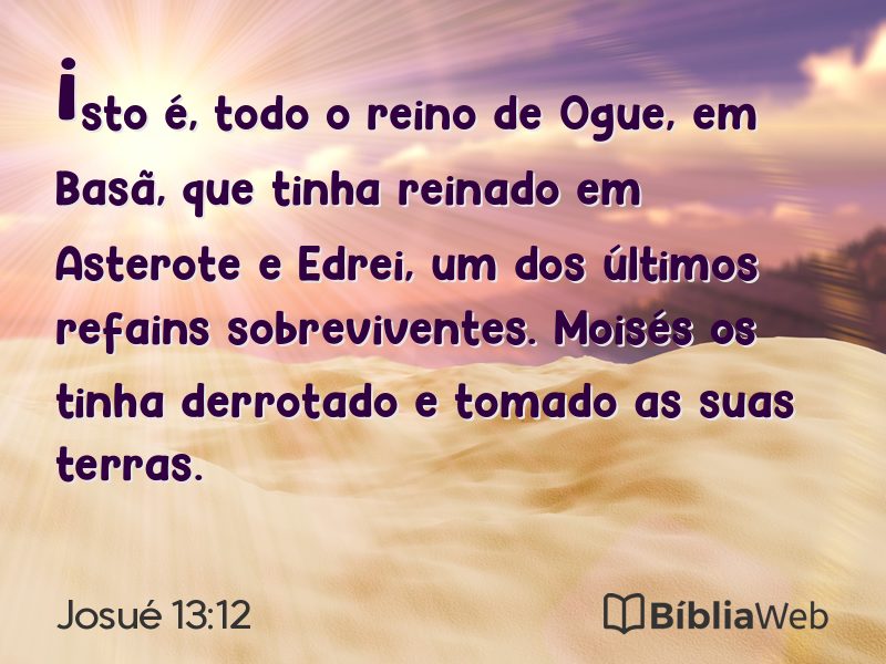 Josué 13:12 em imagem para compartilhar