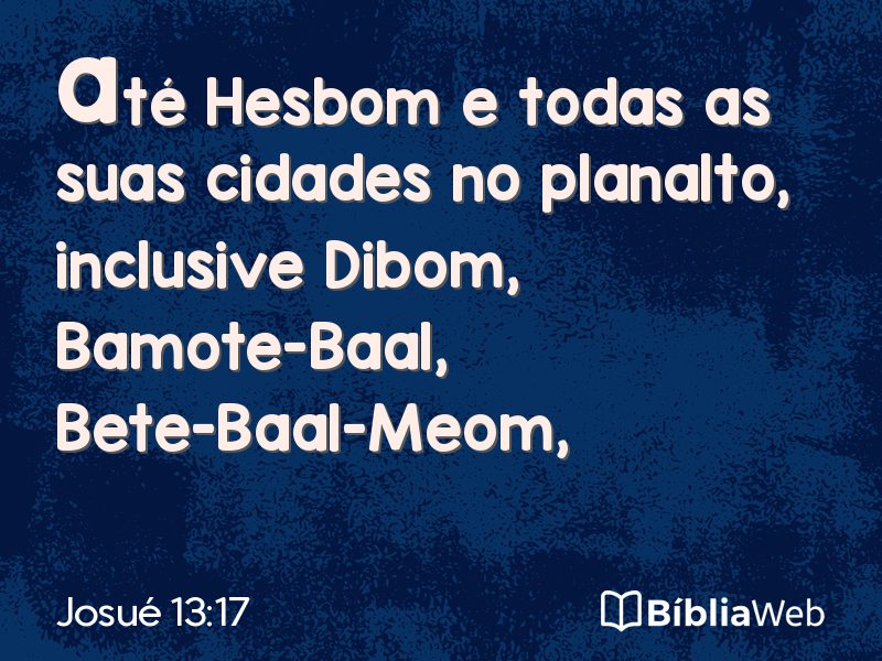 Josué 13:17 em imagem para compartilhar