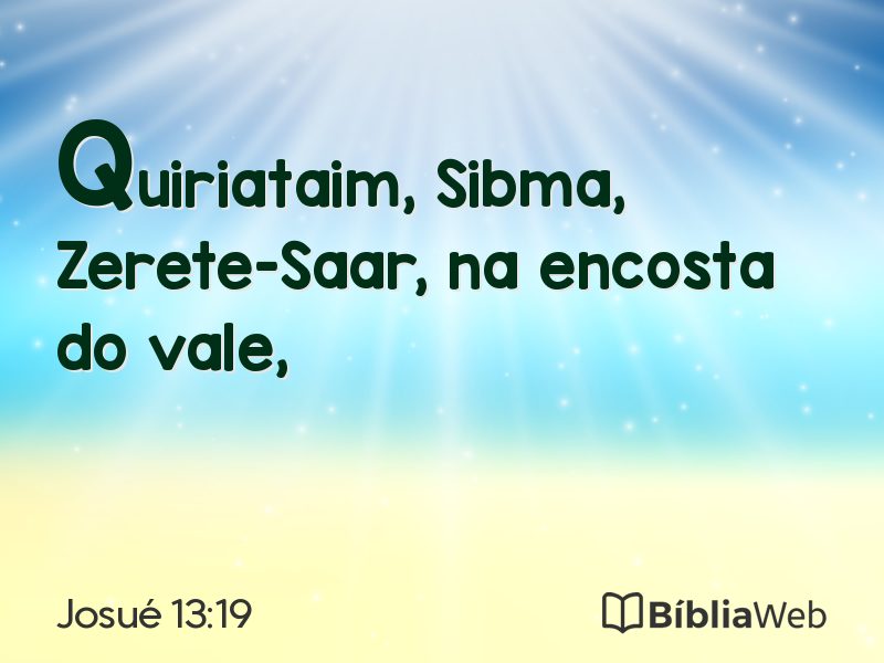 Josué 13:19 em imagem para compartilhar