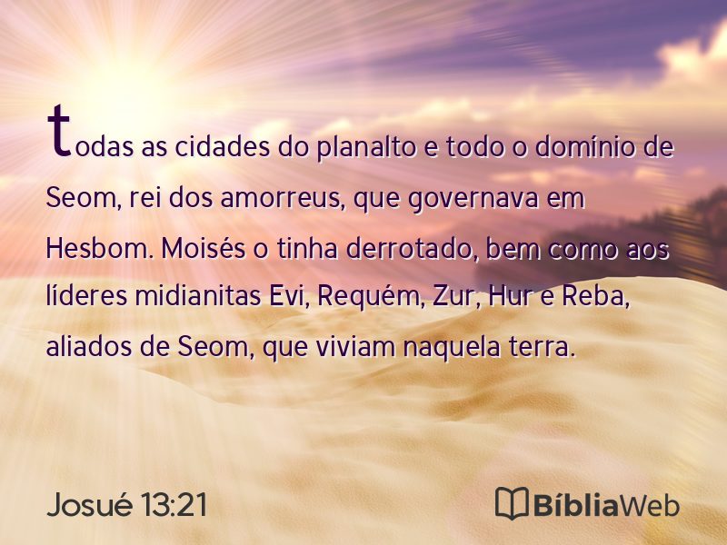 Josué 13:21 em imagem para compartilhar