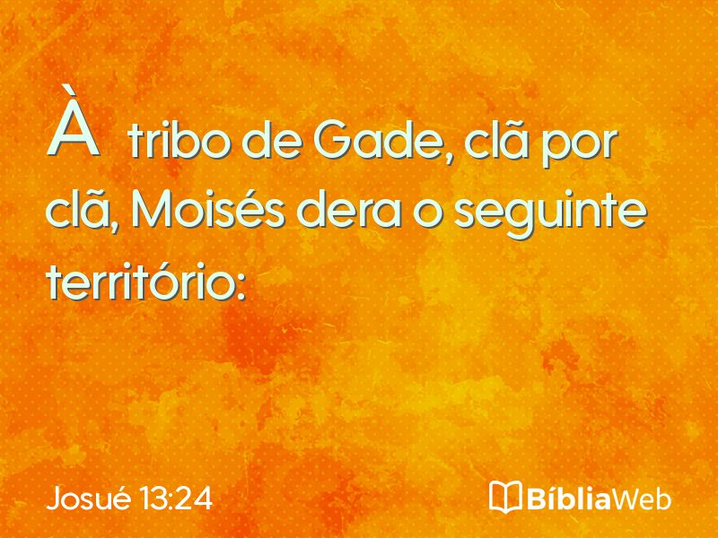 Josué 13:24 em imagem para compartilhar