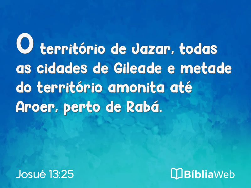 Josué 13:25 em imagem para compartilhar