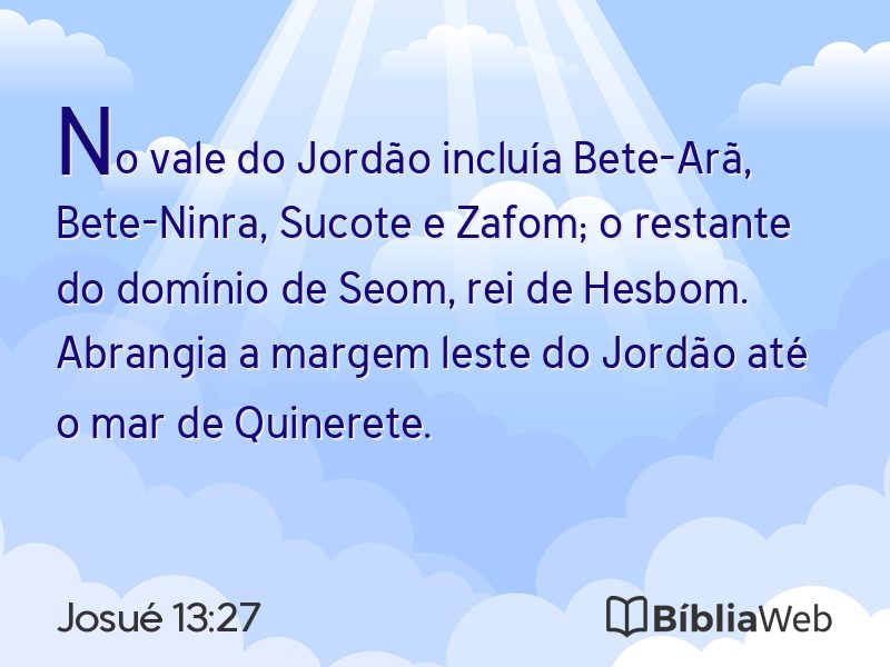 Josué 13:27 em imagem para compartilhar