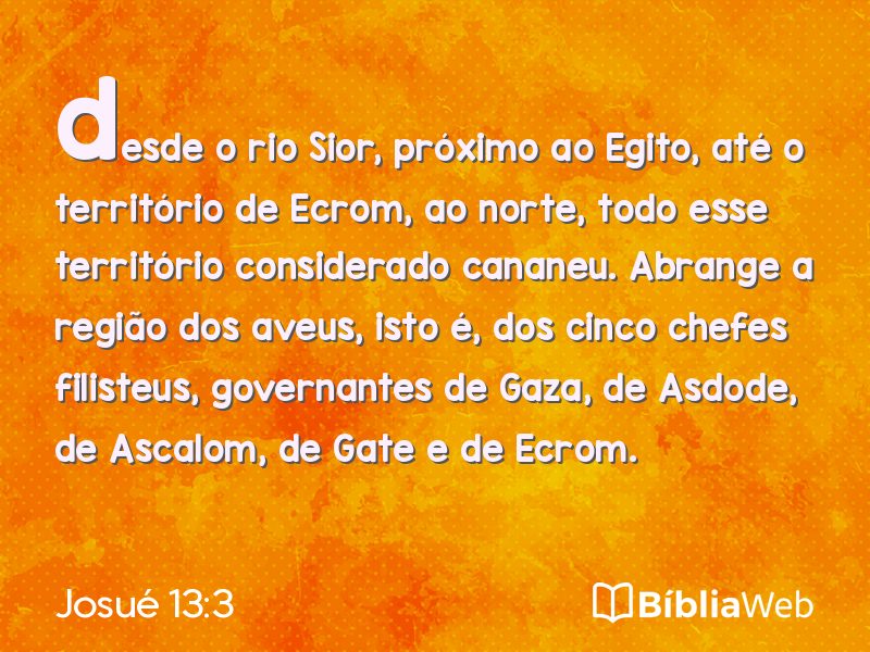 Josué 13:3 em imagem para compartilhar