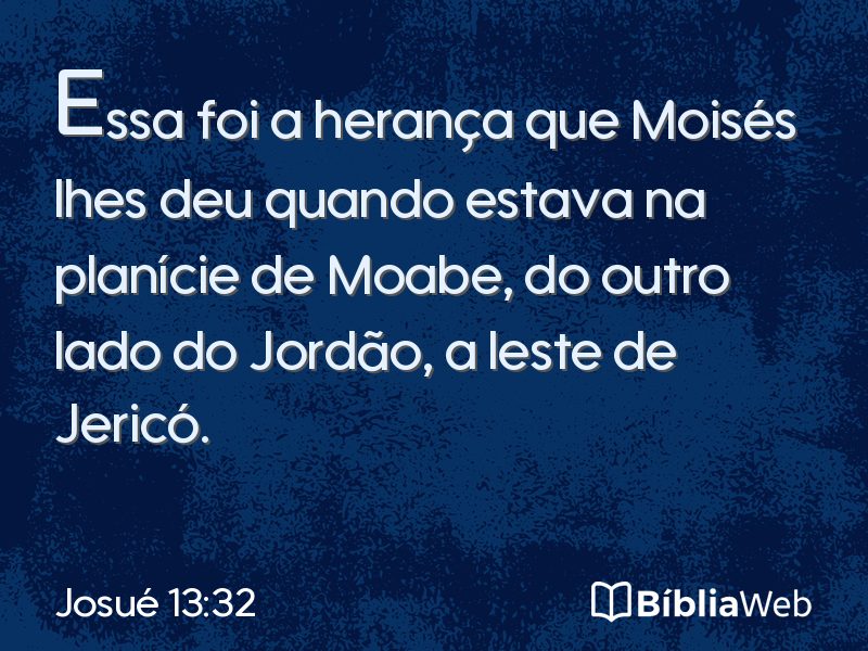 Josué 13:32 em imagem para compartilhar