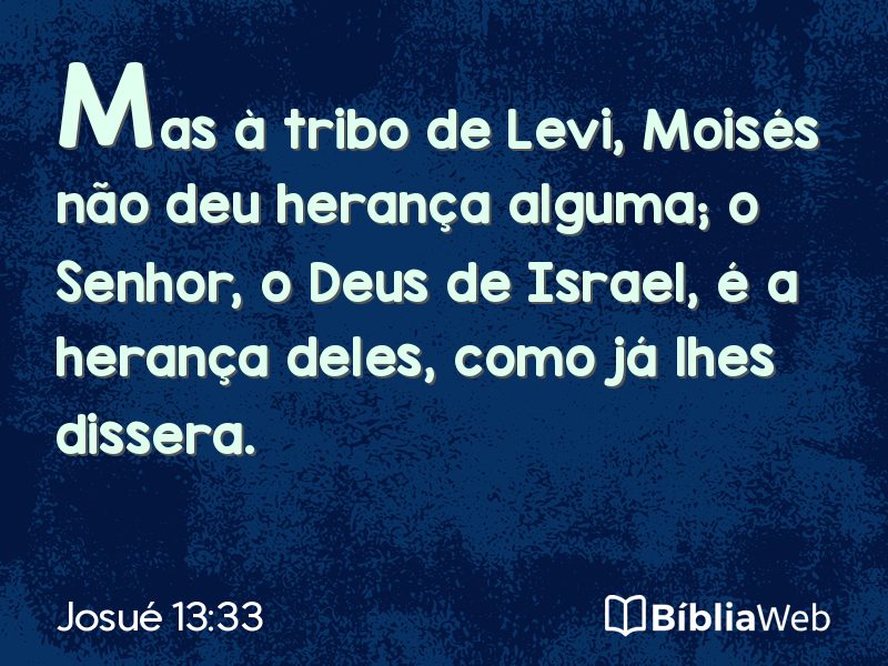 Josué 13:33 em imagem para compartilhar